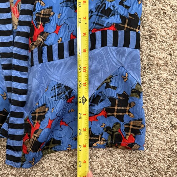 Vintage 100% Silk 16 topper open front cardigan kimono Diane Freis Glam Mob Wife - Picture 15 of 16